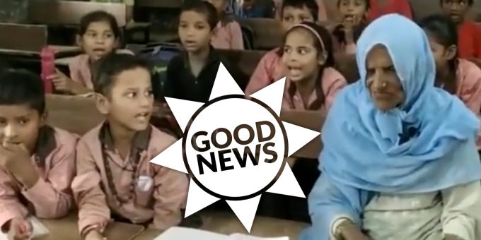 Good News - 92-jährige Inderin lernt noch Schreiben und Lesen