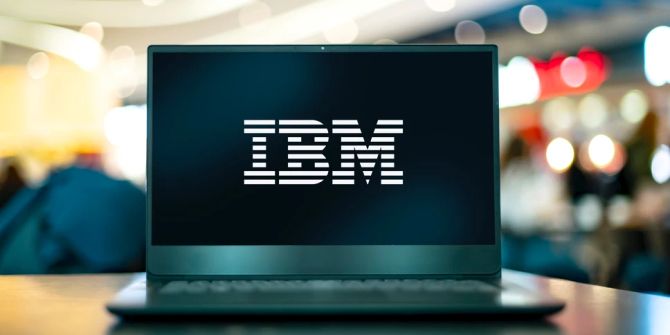 Laptop Tisch Logo IBM