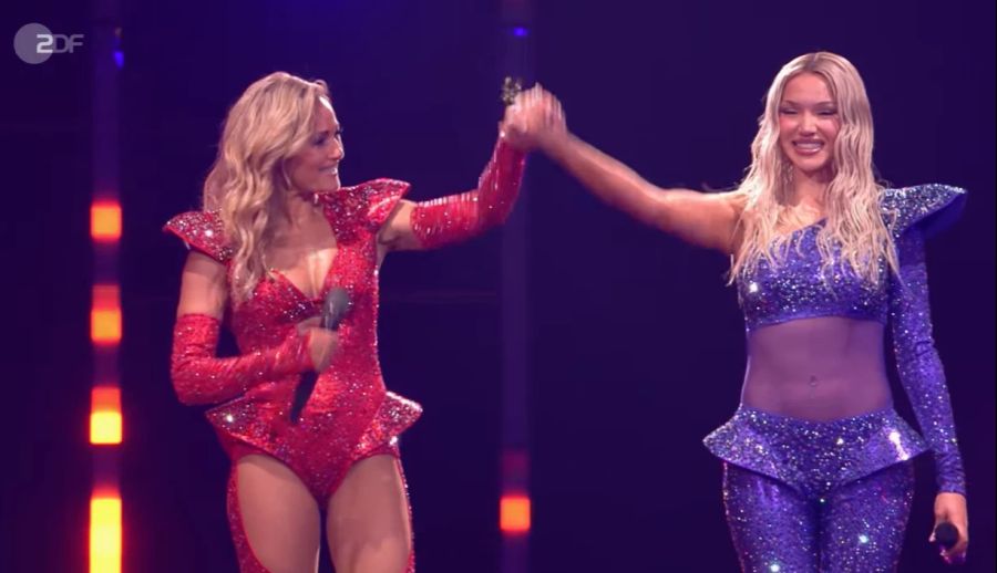 Helene Fischer und Shirin David performten in der Show die neue Version von «Atemlos».