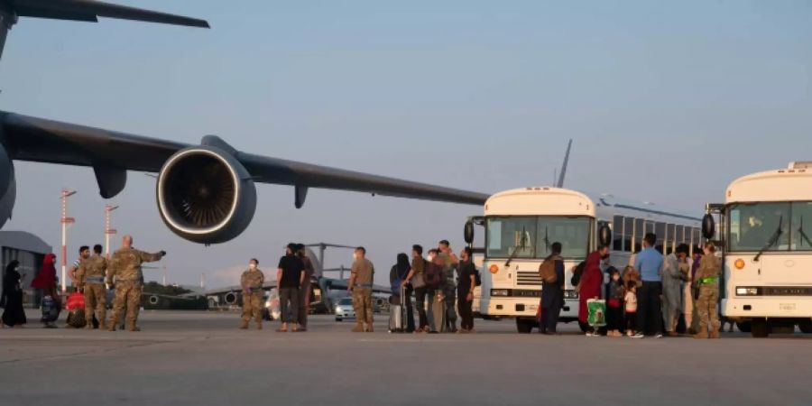 US-Evakuierungsflieger in Ramstein