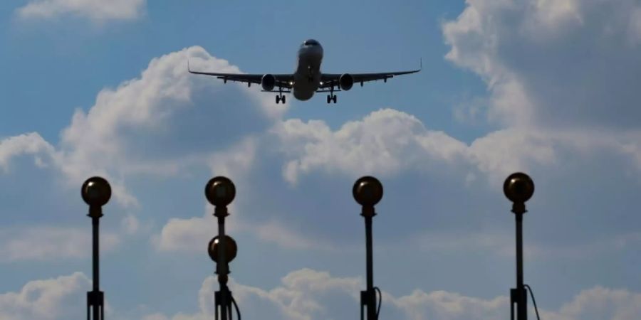 Landendes Flugzeug