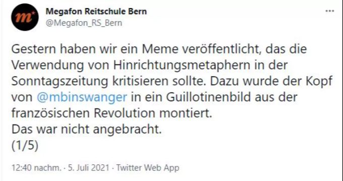 Reitschule Megafon Michèle Binswanger