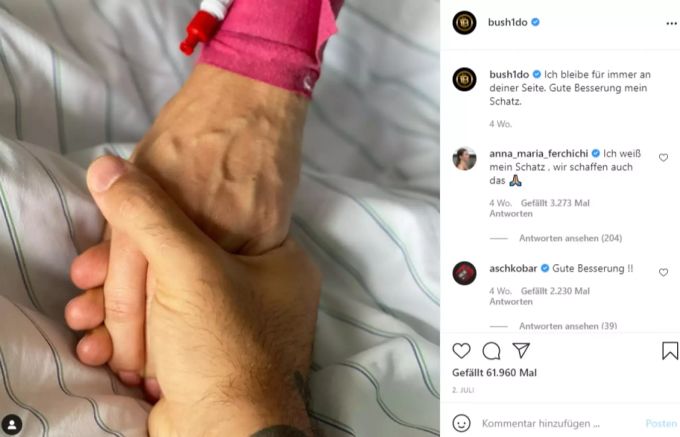 Bushido sendet seiner Frau über Instagram Kraft. bushido