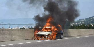 Mörschwil SG - Autobrand auf der Autobahn