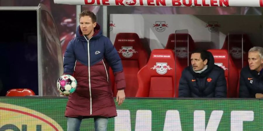 Ist mit Leipzig den Bayern auf den Fersen: RB-Coach Julian Nagelsmann. Foto: Jan Woitas/dpa-Zentralbild/dpa