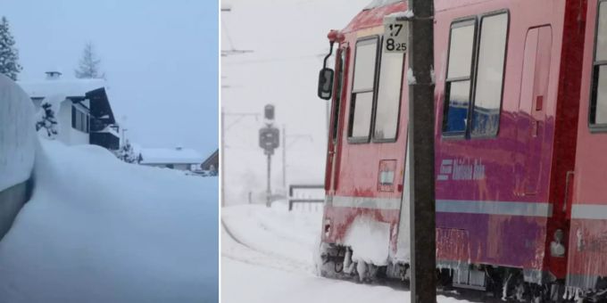 Chur-Arosa blockiert - Schnee sorgt für Chaos auf Strassen und bei Bahn