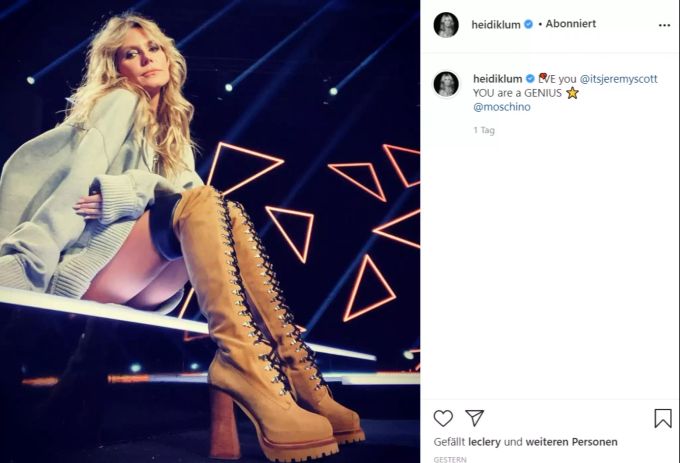 Auch auf der Seite von Heidi Klum kann nichts mehr kommentiert werden ... Heidi KLum