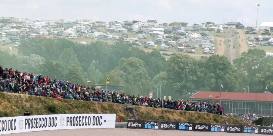 Auch 2021 bei der dabei: Der WM-Lauf auf dem Sachsenring in Hohenstein-Ernstthal. Foto: Jan Woitas/dpa-Zentralbild/dpa