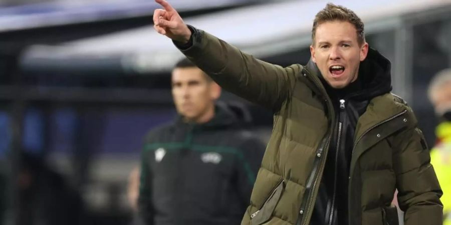 Könnte mit Leipzig einen schweren Brocken als nächsten Gegner in der Königsklasse bekommen: RB-Coach Julian Nagelsmann. Foto: Jan Woitas/dpa-Zentralbild/dpa