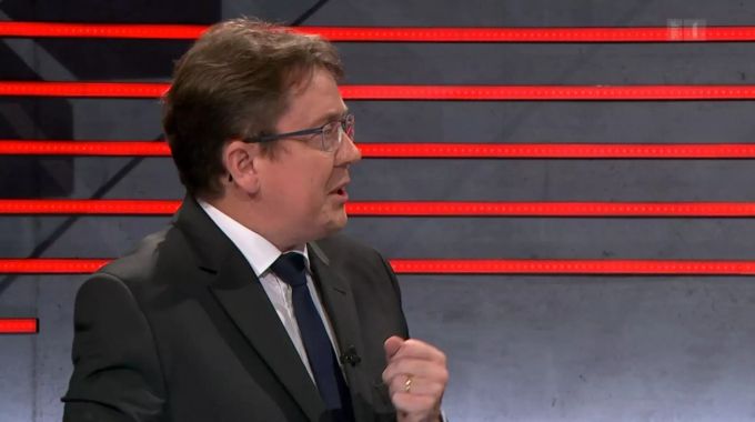 SVP-Nationalrat Albert Rösti sagte in der «Arena», es gebe keinen Grund seine Kollegen zurechtzuweisen. SRF «Arena» Coronavirus
