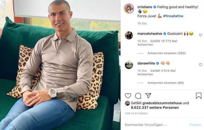 Cristiano Ronaldo darf wegen einem positiven Corona-Test nicht mitspielen. Cristiano Ronaldo