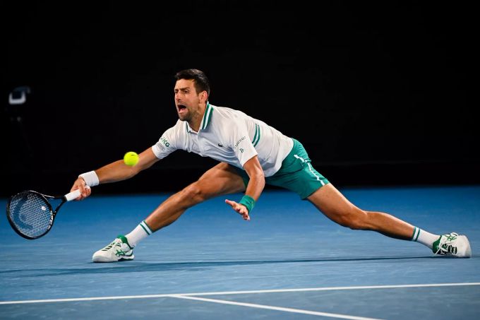Nur zwei Tage später zeigt sich Novak Djokovic schon wieder in blendender Verfassung. Von einer Verletzung ist nichts zu sehen. Novak Djokovic