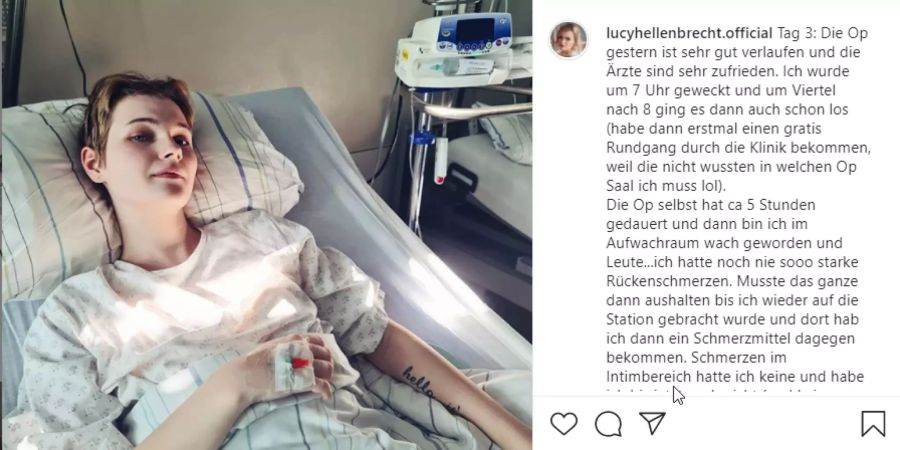 GNTM Lucy unterzog sich einer geschlechtsangleichenden Operation.