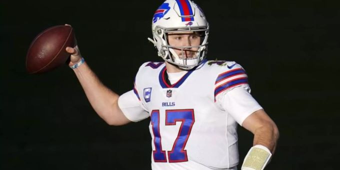 Josh Allen spielt mit den Buffalo Bills vor Zuschauern. Foto: Jack Dempsey/AP/dpa Josh Allen spielt mit den Buffalo Bills vor Zuschauern. Foto: Jack Dempsey/AP/dpa