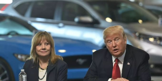 GM-Chefin Barra und Präsident Trump GM-Chefin Barra und Präsident Trump