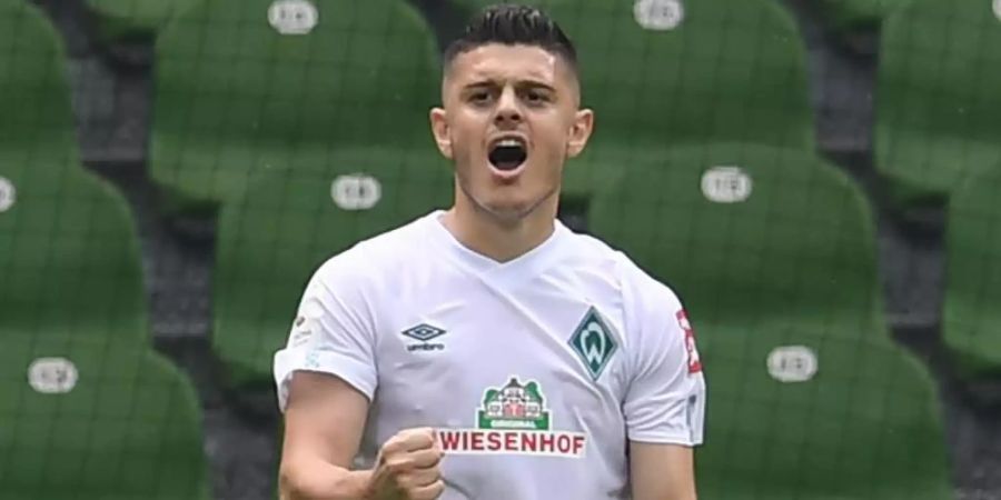 Steht in der Startelf der Bremer gegen den 1. FC Köln: Werders Milot Rashica. Foto: Carmen Jaspersen/dpa