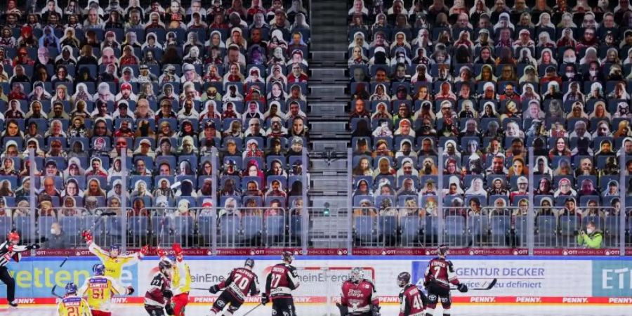 Die DEL-Saison startete mit dem Rheinderby zwischen den Kölner Haien und der Düsseldorfer EG. Foto: Rolf Vennenbernd/dpa