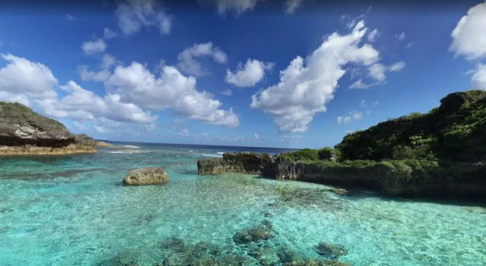 Die Aussicht von der Insel Niue. Niue
