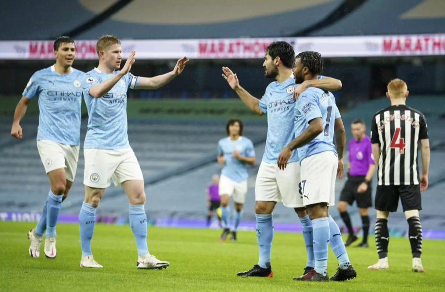 Manchester City bejubelt die frühe Führung.