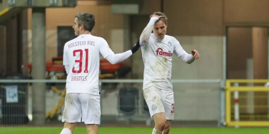 Zweitligist Holstein Kiel hat den Sprung auf den zweiten Tabellenplatz verpasst. Foto: Friso Gentsch/dpa