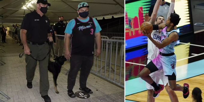 Vor dem NBA-Spiel - Miami lässt Fans von Hunden auf Corona beschnüffeln