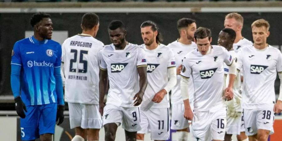 Die Hoffenheimer siegten bei KAA Gent mit 4:1. Foto: Kurt Desplenter/BELGA/dpa