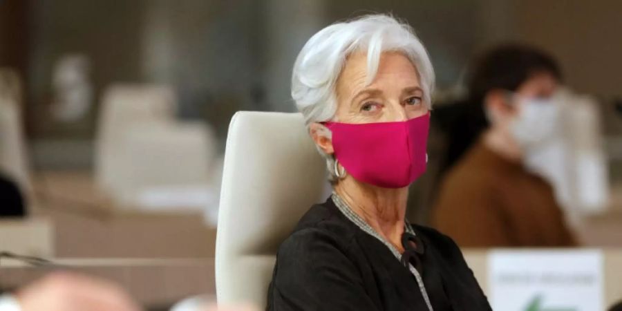 EZB-Chefin Christine Lagarde auf einem Kongress in Paris