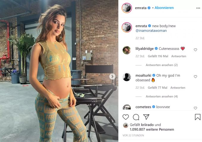 Das Model möchte ihr Baby genderneutral erziehen. Emily Ratajkowski