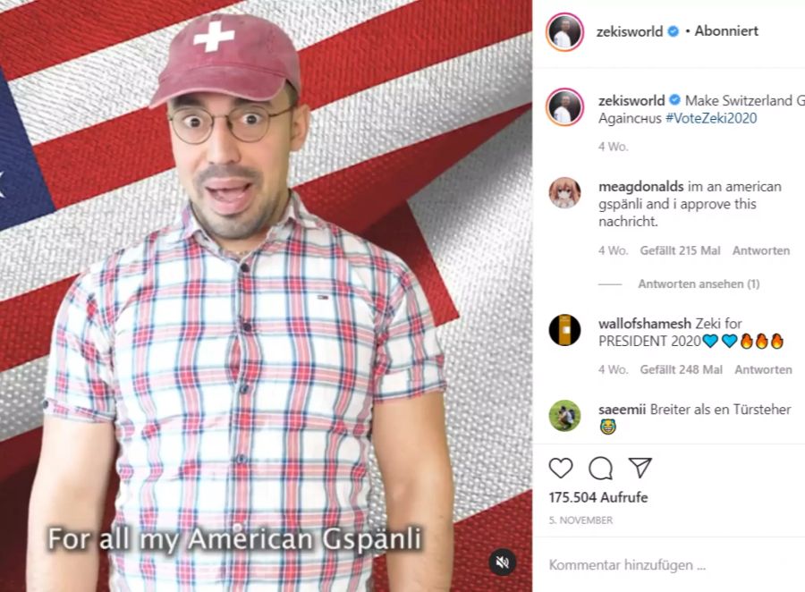 Zeki Bulgurcu (30), Instagram-Comedian:
«Ich feiere normalerweise kein Weihnachten, aber werde über die Feiertage mit meiner Familie sein - In der Schweiz, damit Ueli Maurer zufrieden ist. In diesen Tagen empfangen wir keine Gäste.
Zum Skifahren bin ich zu unfähig (lacht). So oder so war es und ist es ein schwieriges Jahr, aber ich versuche optimistisch zu bleiben. Ich hoffe wie alle anderen auch, dass bald wieder Normalität einkehrt.»
