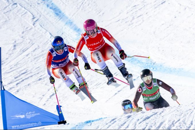 Saskja Lack fährt in Alleghe auf das Skicross-Podest (Archivbild). Saskja Lack