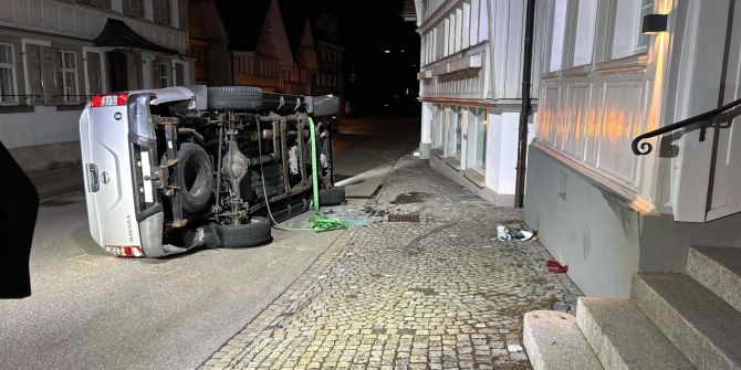 Unfall in Schwellbrunn