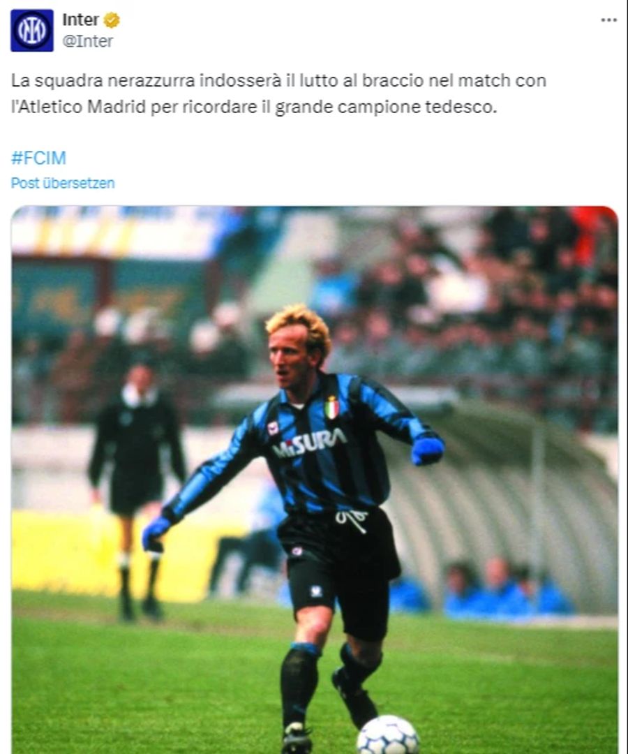 Mit Inter Mailand gewann Andreas Brehme den Meistertitel und den Uefa-Cup.