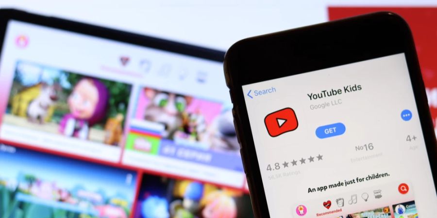 Smartphone Bildschirm Youtube Kids