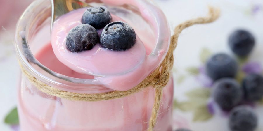 probiotika lebensmittel joghurt blaubeeren