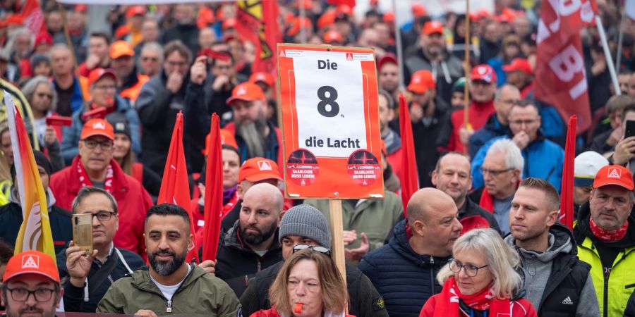 Warnstreik am Donnerstag in Saarbrücken.