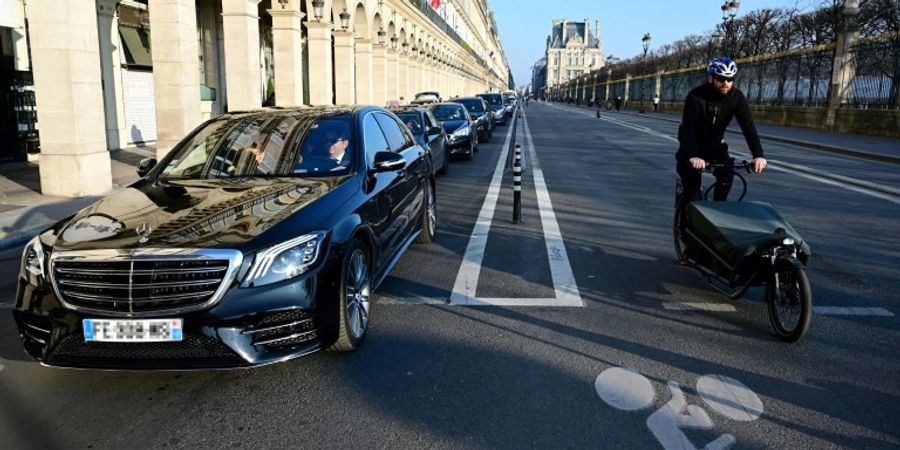Rue de Rivoli in Paris im März 2022