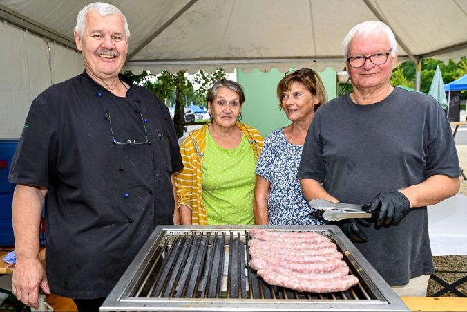 Das Lysser Bärenteam vlnr.: Werner Schirmer, Yvonne Bula, Trudi Brand und Bernhard Bula.