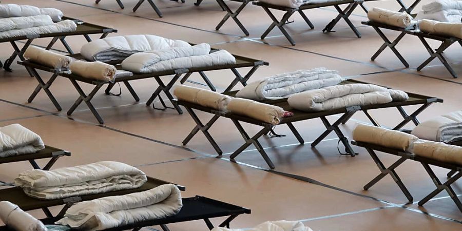 Eine Notunterkunft für ukrainische Flüchtlinge in Hamburg. Foto: Julian Weber/dpa