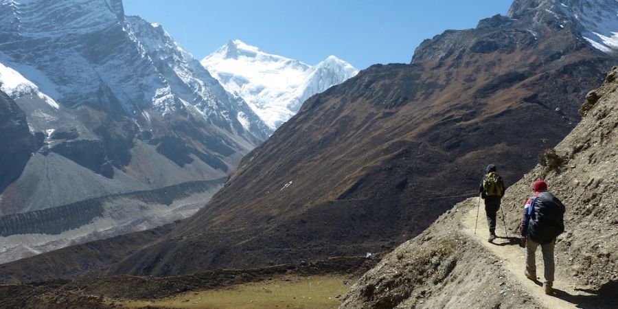 Trekker in Nepal