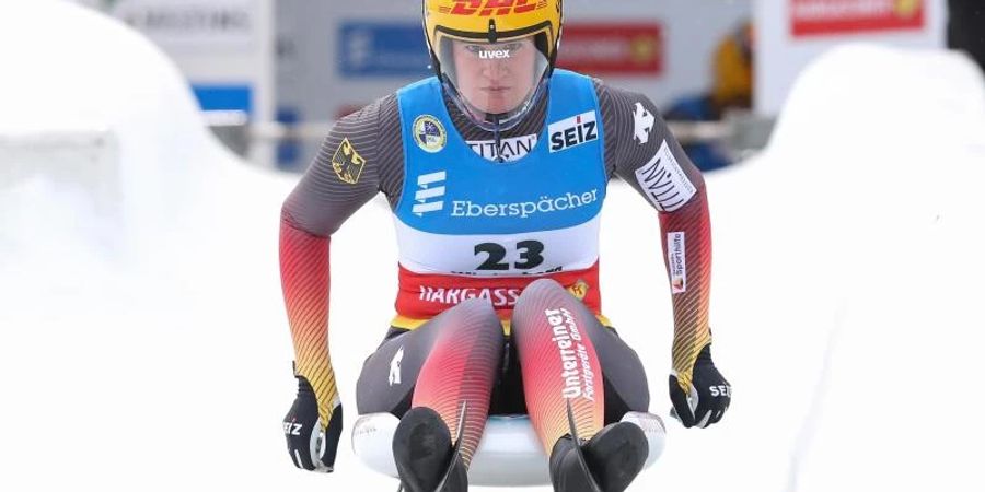 Hat sich für eine Teilnahme an den Spielen in Peking entschieden: Natalie Geisenberger im Eiskanal. Foto: Friso Gentsch/dpa