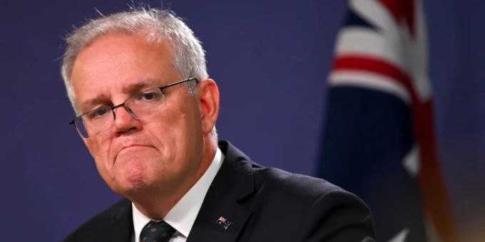 Scott Morrison bei einer Pressekonferenz im Februar Scott Morrison bei einer Pressekonferenz im Februar