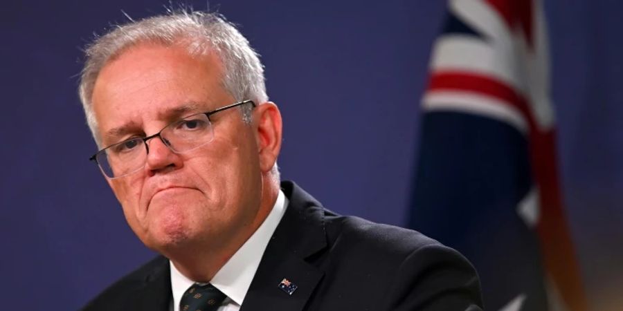 Scott Morrison bei einer Pressekonferenz im Februar