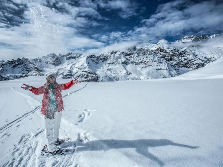 Frau im Schnee