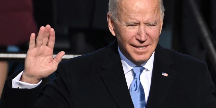 ARCHIV - US-Präsident Joe Biden bei seiner Vereidigung im Januar 2021. Foto: Saul Loeb/Pool AFP/dpa