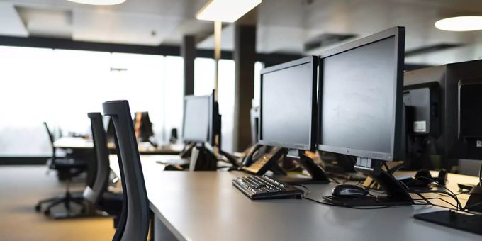 Die Pandemie hat zu einer weltweiten Ausbreitung von Homeoffice in Unternehmen geführt. Der Trend dürfte Corona überdauern, wie eine Studie zeigt. Im Bild leere Büros. (Archivbild) Homeoffice
