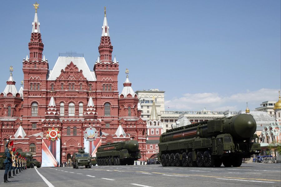 Russische Atom-Streitkräfte bei einer Parade 2016 in Moskau.