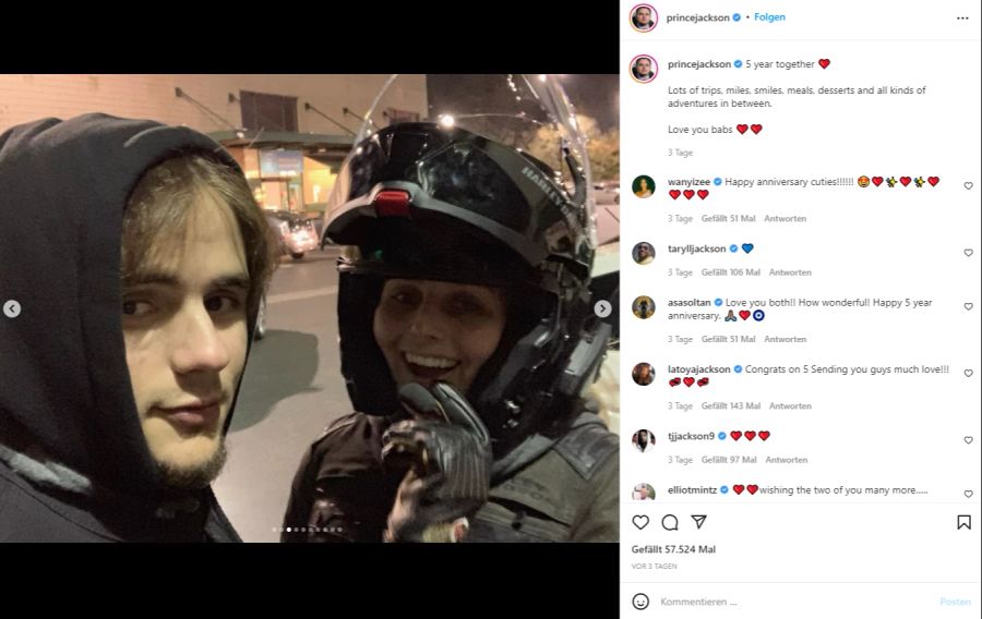 Prince Jackson und Molly Schirmang sind grosse Töff-Fans.