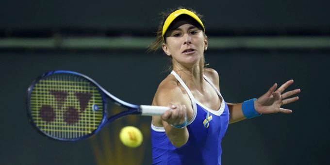 Belinda Bencic im Einsatz. Belinda Bencic