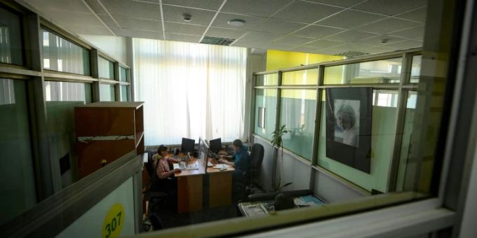 Redaktionsraum der «Nowaja Gaseta» in Moskau. «Nowaja Gaseta»