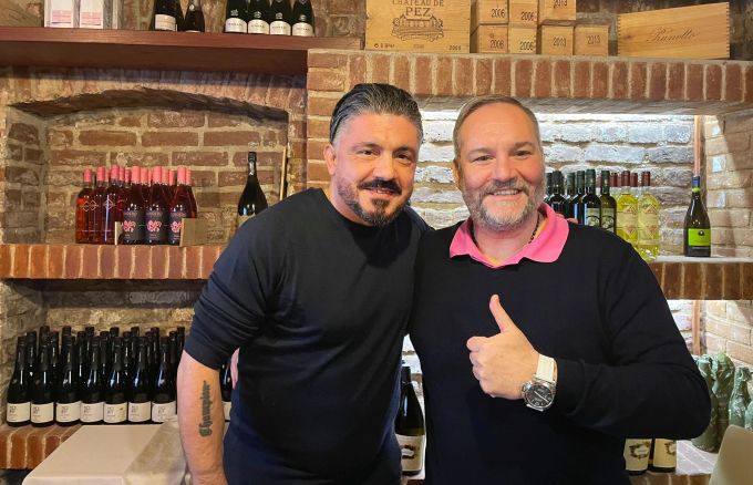 Serie-A-Experte Gianluca Di Domenico mit Italien-Legende Gennaro Gattuso. Serie A